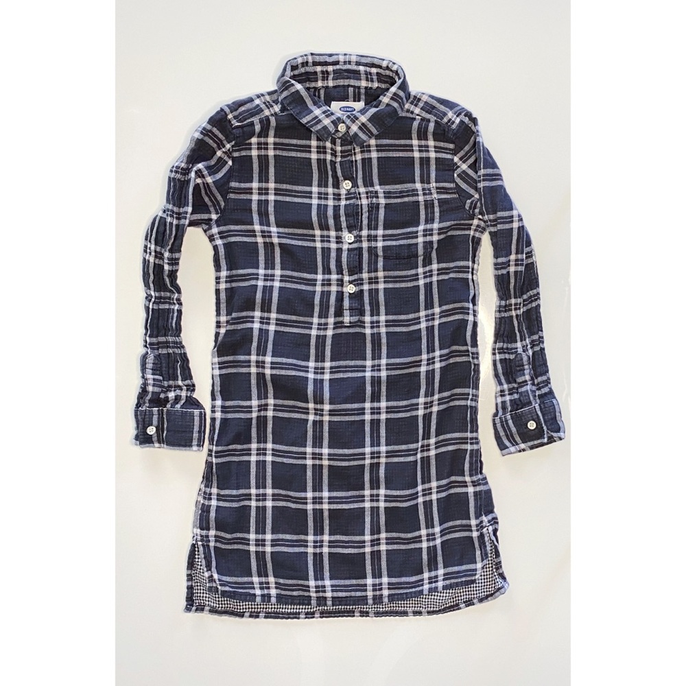 ✨Clearance✨ Girls’ Old Navy Plaid Tunic Shirt Dress Sz 6/7
